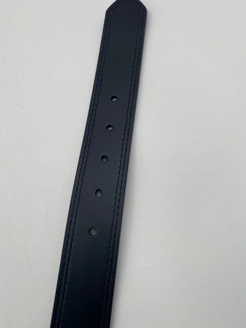 Bonded Leather Reversible Belt Size 36 Rotated Silver Buckle Brown Black 1 3/8